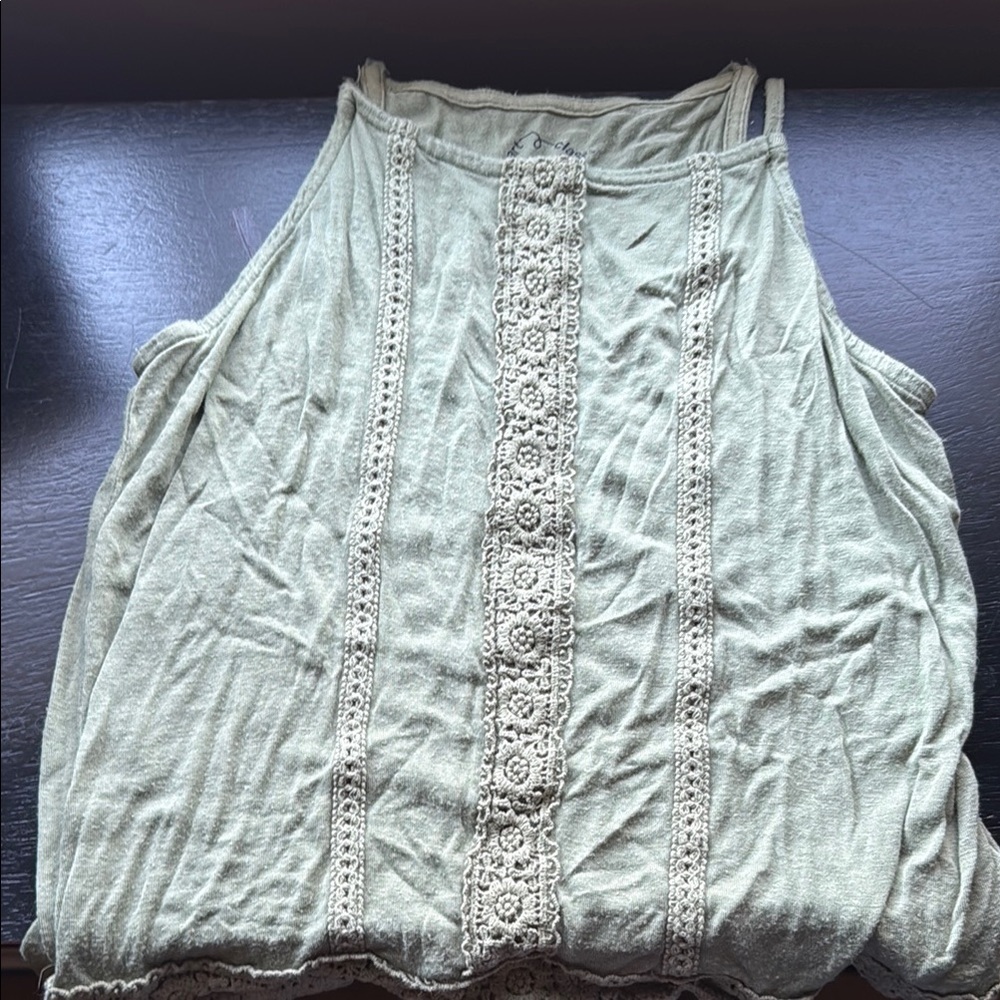 Target Green Embellished Sleeveless Tank Top